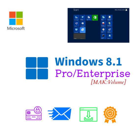 Windows 8.1Pro / Enterprise 20PC [MAK:Volume]